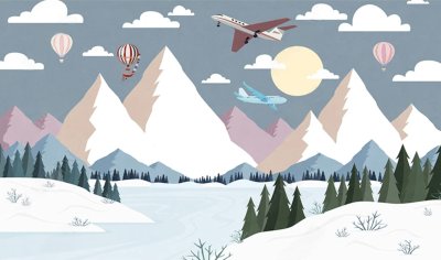 фотообои Горы и самолеты