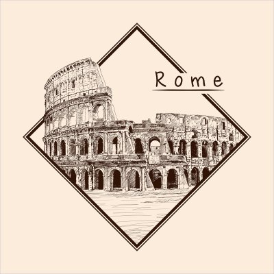 постеры Рим в карандаше