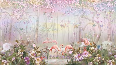 фотообои Весенний сад фреска