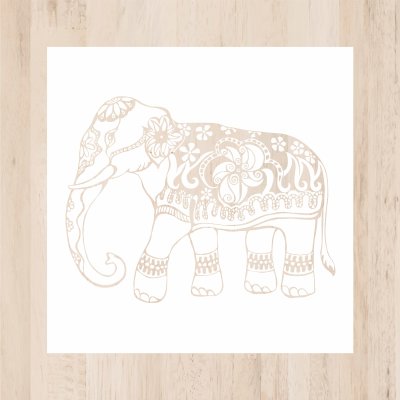 трафареты Индийский слоник