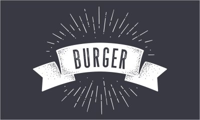 постеры Бургер надпись
